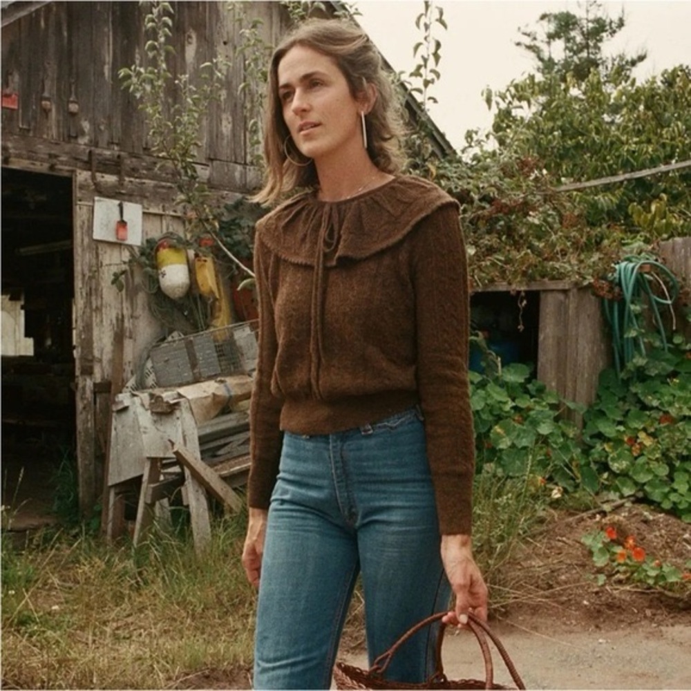 Doen Alpaca Magpie Pointelle Sweater - Picture 2 of 8